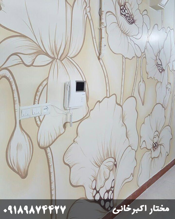 نقاشی دکراتیو سقفی و دیواری